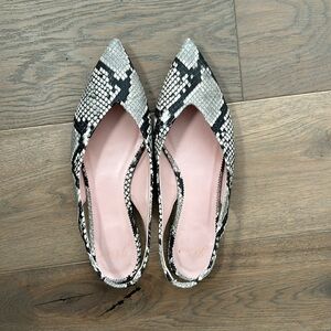 J Crew Flats- Sophia “snake skin”
